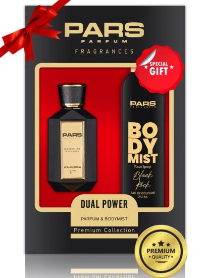 Pars Black Rock Formen Parfum Ve BodyMıst Set